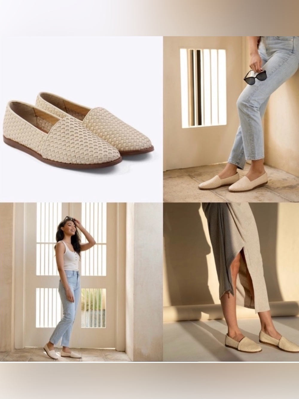 NISOLO Mara Woven Leather Slip On Loafer Size 9
